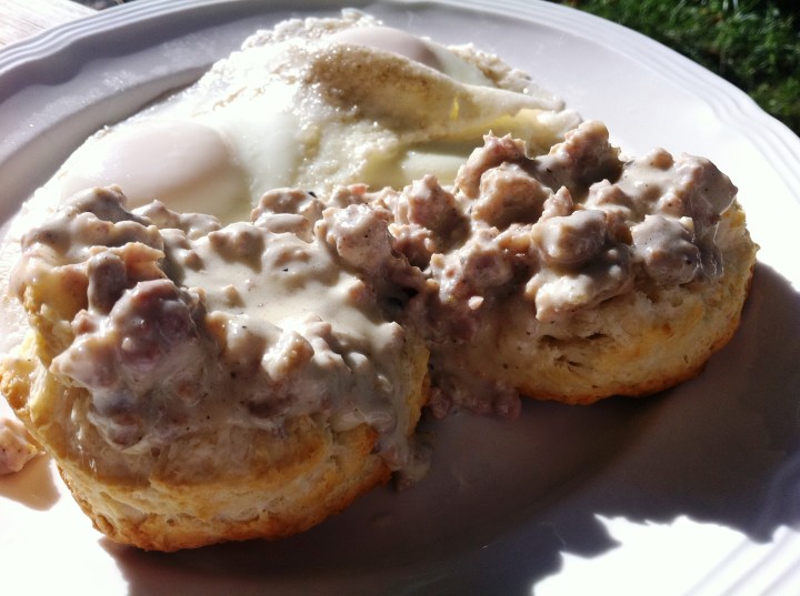 Sausage Gravy and Biscuits