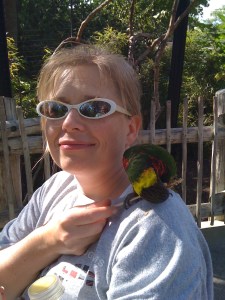 Heather and the lorikeet