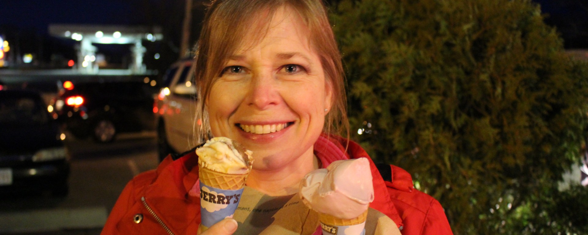 Heather scores on Free Cone Day