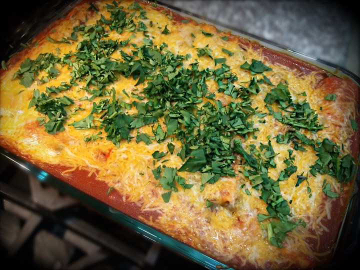 Angus Enchiladas with Green Chilies