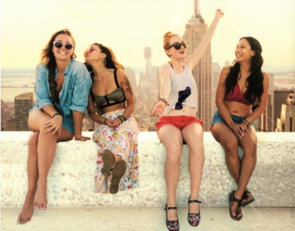 Four friends in New York City