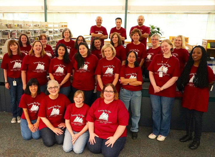 Heather Fink and the library team