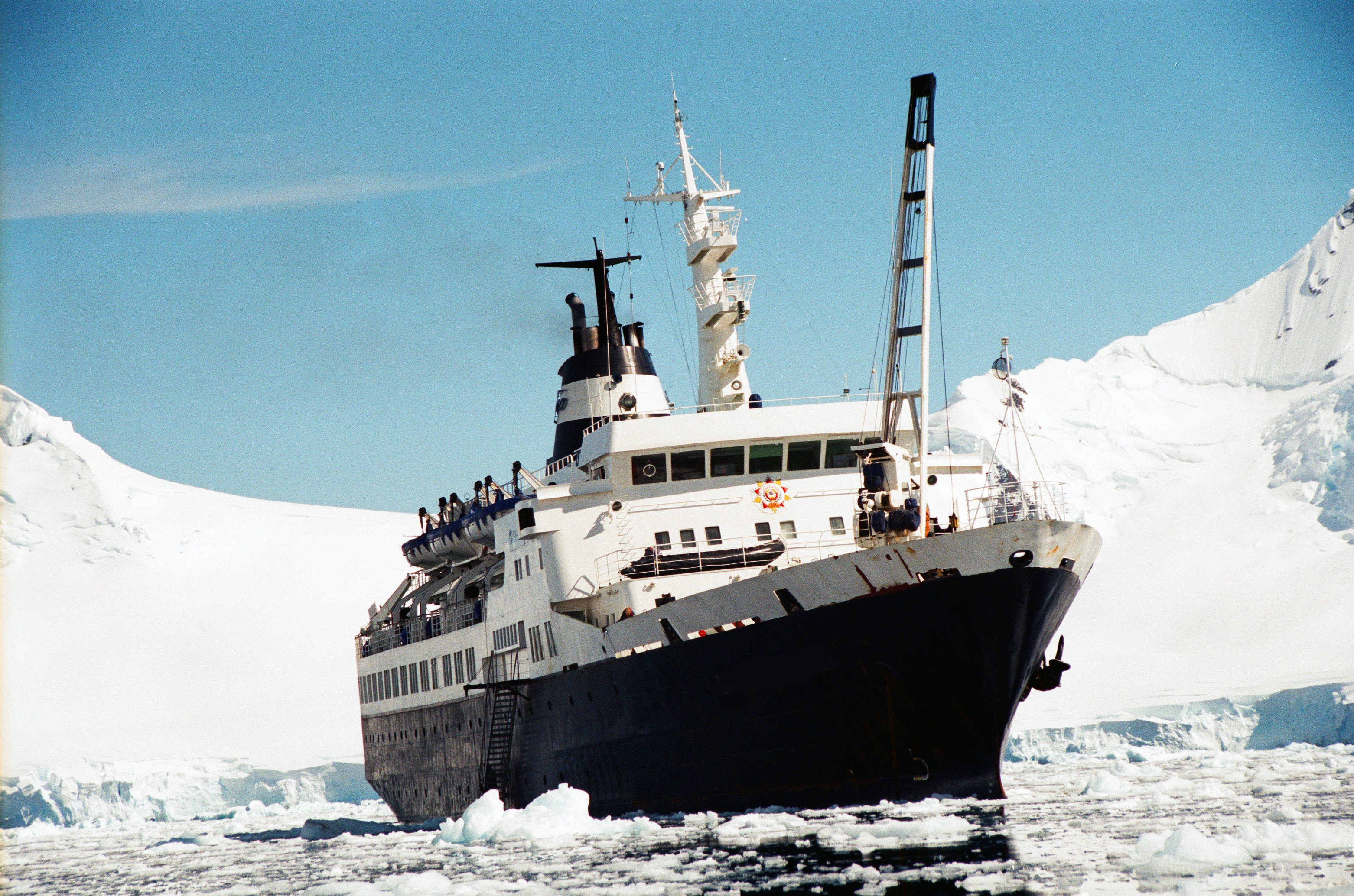 Ship in Antarctica