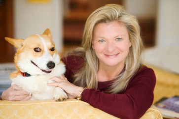 Lisa Scottoline with dog
