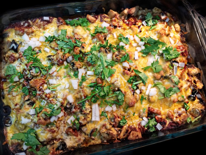 Stacked Turkey Enchiladas