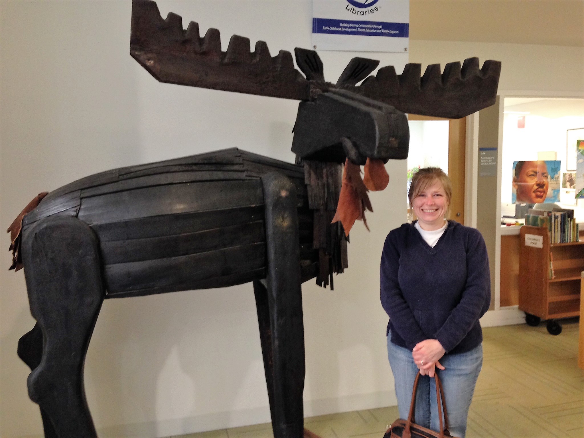 Heather at Portland Public Library