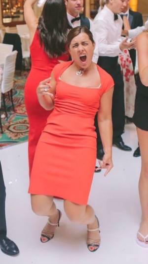 Sarah Robb O'Hagan on the dance floor