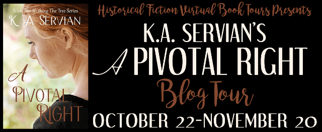 K.A. Servian's A PIVOTAL RIGHT Blog Tour banner