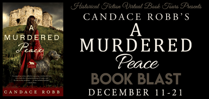 Candace Robb's A MURDERED PEACE book blast banner