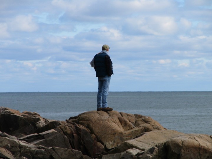 Man looking to sea