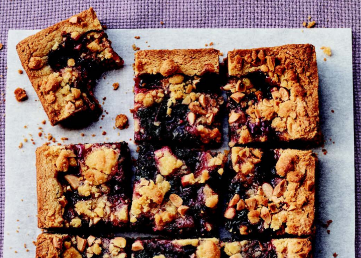 Plum-and-Blackberry Cornmeal-Almond Crumb Bars