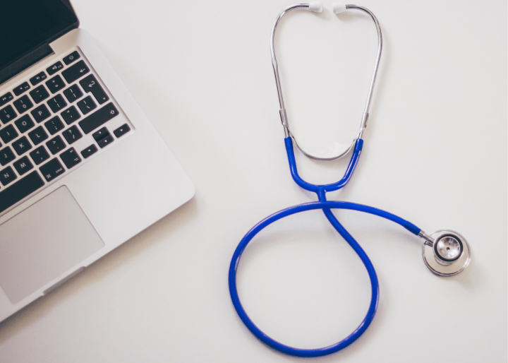 Computer and stethoscope