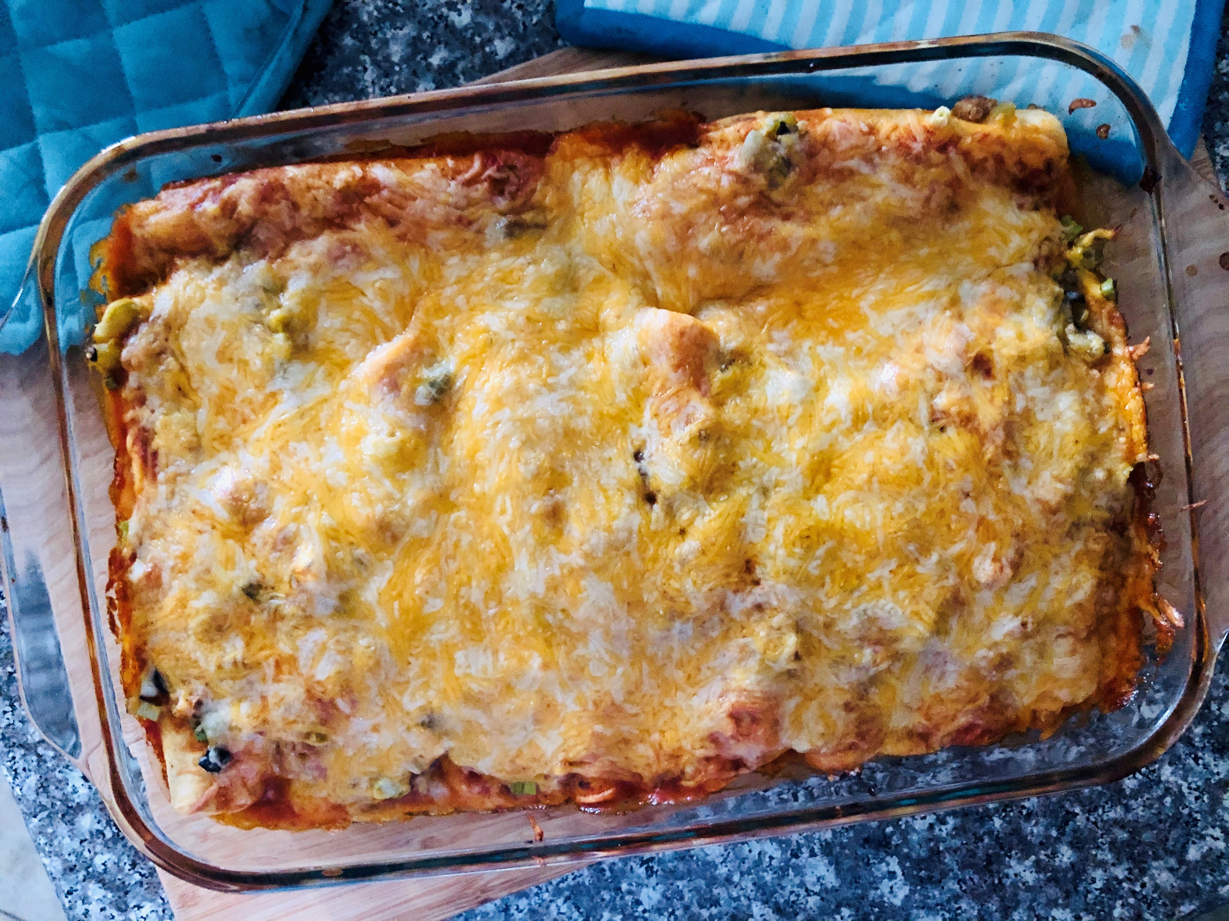 Enchiladas with enchilada sauce