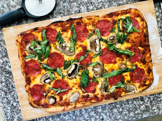 Pepperoni and Mushroom Pizza