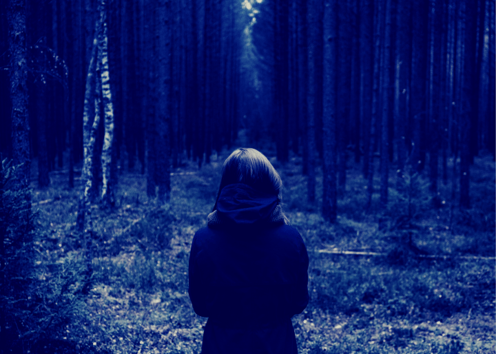 Woman in woods
