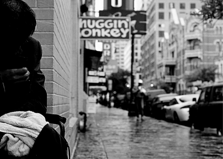 Homeless man in Austin, Texas