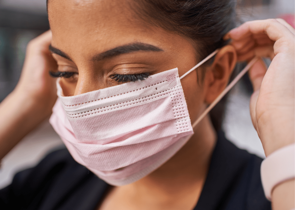 Woman wearing mask during COVID19 pandemic