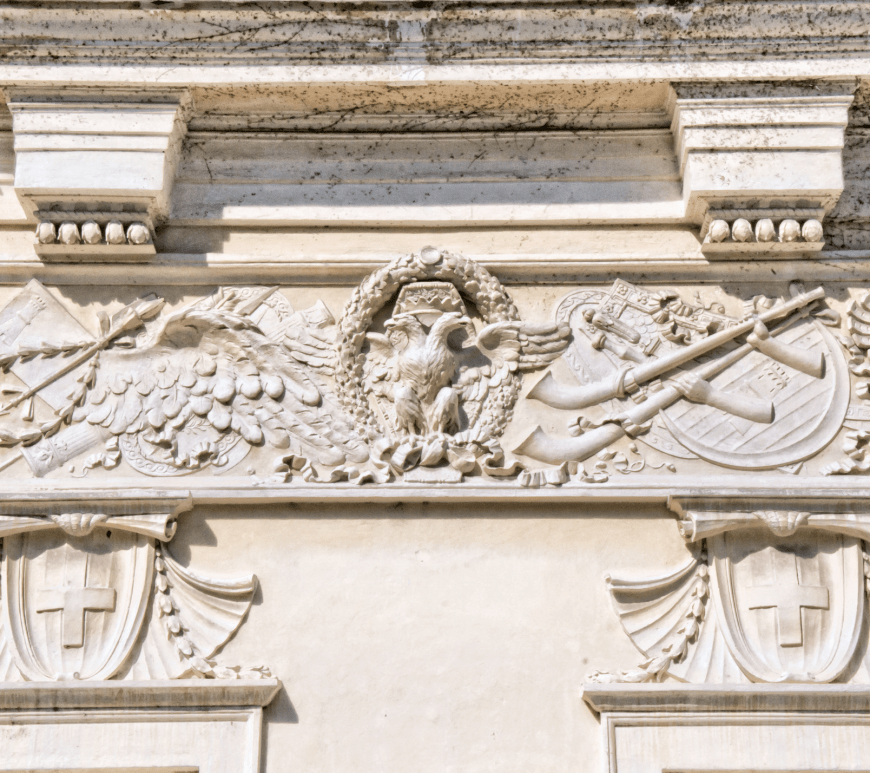 Facade of the building of the Knights of Malta in Rome